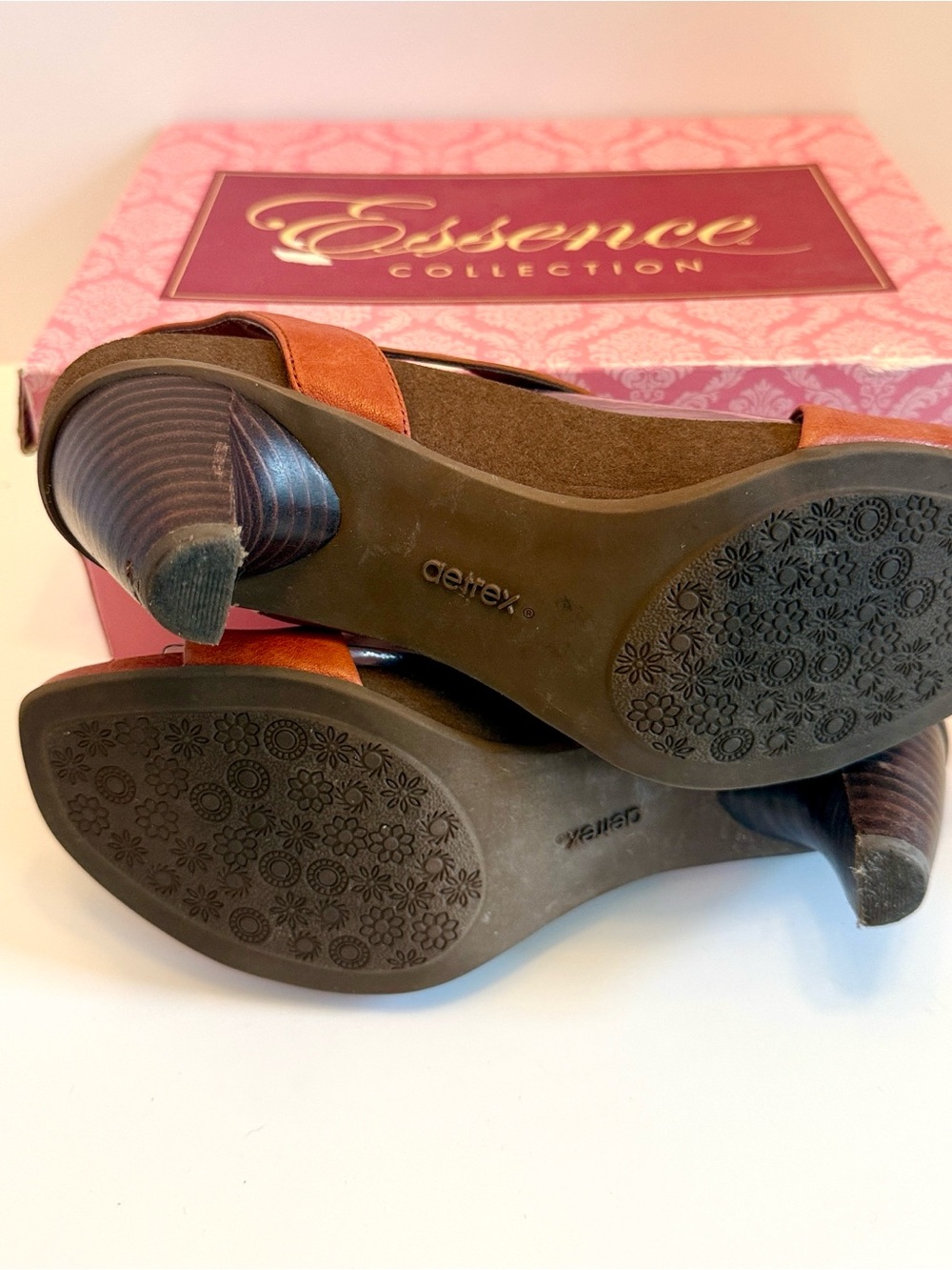 Aetrex Essence Tanya T-Strap Orthotic Sandals Ginger/Wheat EJ402 Womens Size 7 - Picture 8 of 12